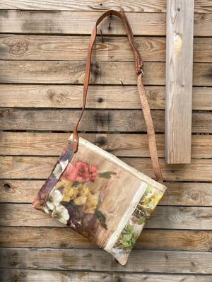 Image of one of a kind painting bag - gladiolus