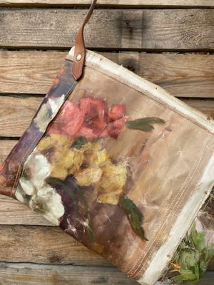 Image of one of a kind painting bag - gladiolus