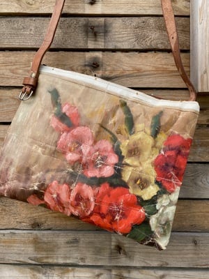 Image of one of a kind painting bag - gladiolus