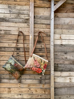 Image of one of a kind painting bag - gladiolus
