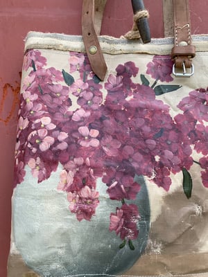 Image of one of a kind painting bag - cherry blossom