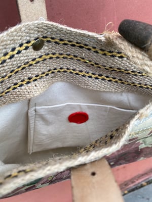 Image of one of a kind painting bag - cherry blossom