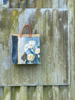 Image of one of a kind painting bag - daisy