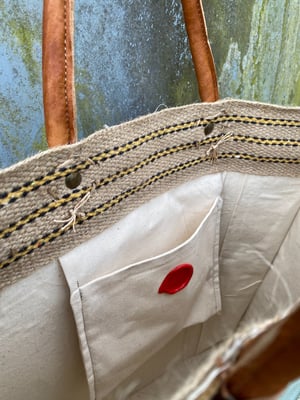 Image of one of a kind painting bag - daisy