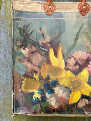 Image of one of a kind painting bag - bouquet