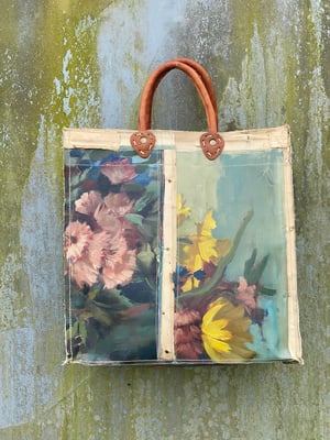 Image of one of a kind painting bag - bouquet