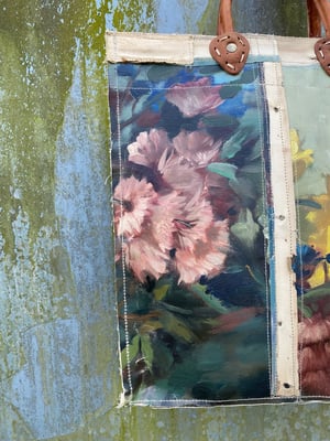 Image of one of a kind painting bag - bouquet