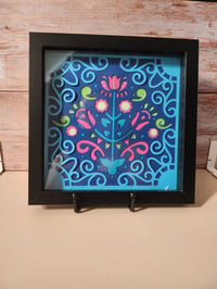 Image 1 of Fiesta flower shadow box.