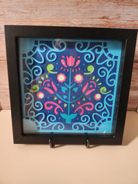 Image 2 of Fiesta flower shadow box.