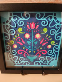 Image 3 of Fiesta flower shadow box.