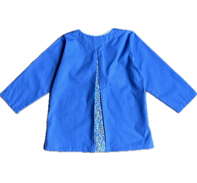 Tablier école Inès, bleu ciel