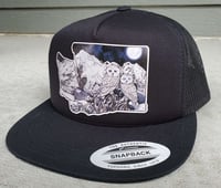 WA State Eternal Love Trucker Hat - Wa state eternal love trucker solid black