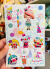 Clown Cuties  - sticker sheet
