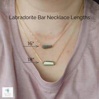 Image 3 of Labradorite Bar Necklace