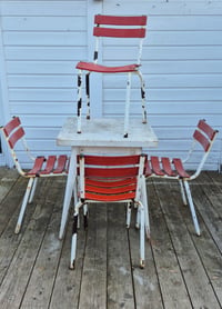 Image 2 of Chaises bistrot en métal à lattes