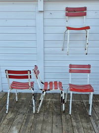 Image 1 of Chaises bistrot en métal à lattes
