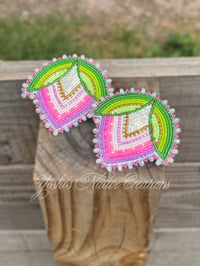 Image 2 of Cotton Candy Strawberry Earrings