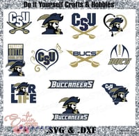 Image 1 of Charleston Southern Buccaneers University Designs. SVG Files, Cricut, Studio, Digital Cut Files