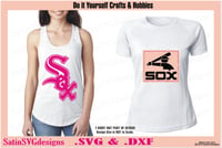 Image 2 of Chicago White Sox Baseball Set Design SVG Files, Cricut, Studio, Digital Cut Files