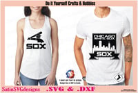 Image 4 of Chicago White Sox Baseball Set Design SVG Files, Cricut, Studio, Digital Cut Files