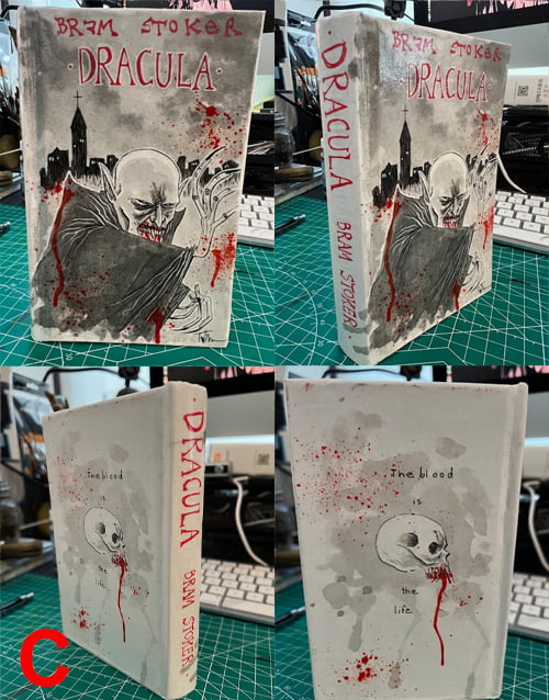 Image of ORIGINAL PAINTED ART COVER DRACULA NOVELS