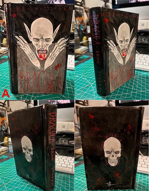 Image of ORIGINAL PAINTED ART COVER DRACULA NOVELS