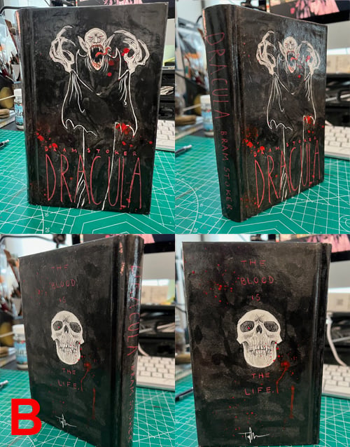 Image of ORIGINAL PAINTED ART COVER DRACULA NOVELS