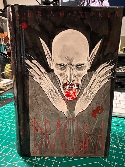 Image of ORIGINAL PAINTED ART COVER DRACULA NOVELS