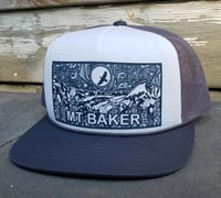Mt Baker Snowy Owl Trucker Hat - Mt baker snowy owl trucker hat charcoal white