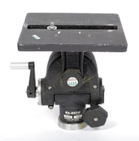 Image 1 of Majestic model 1200 heavy duty all geared tripod head with stud adapter #2484