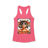 Image 22 of Retro Polka Dot Tank — "Dark Sunglasses Hide All Sins" Vintage Graphic Racerback Tank