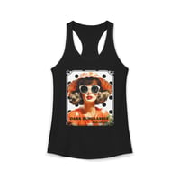 Image 6 of Retro Polka Dot Tank — "Dark Sunglasses Hide All Sins" Vintage Graphic Racerback Tank