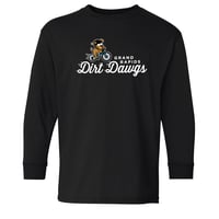 Youth Black logo Long sleeve tee