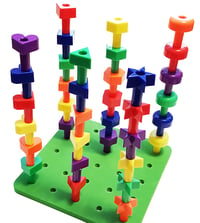 Image 4 of Shapes Stacking Pegboard Set