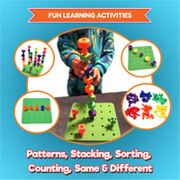 Image 3 of Shapes Stacking Pegboard Set