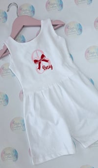 Image 3 of Girls Embroidery Personalised All In One outfits 