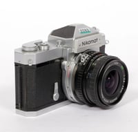 Image 1 of Nikon Nikkormat FTN 35mm SLR film camera with 28mm F2.8 wide angle lens #2583