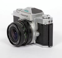 Image 3 of Nikon Nikkormat FTN 35mm SLR film camera with 28mm F2.8 wide angle lens #2583