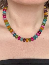 Image 2 of Dyed Jade (Carabiner Push Gate or Lobster Clasp)