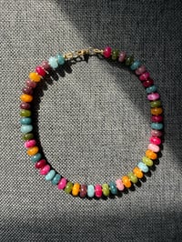 Image 1 of Dyed Jade (Carabiner Push Gate or Lobster Clasp)