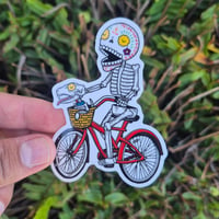 Image 2 of Bicycle Calavera Vinyl Sticker