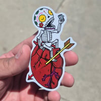 Image 2 of Calavera y Corazón Vinyl Sticker