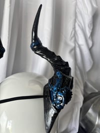 Image 4 of Filagree Succubus Horns | blue Glitter | L