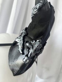 Image 3 of Filagree Dragon Horns | Silver Glitter | L