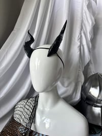 Image 1 of Black Glitter Tiefling Horns | M | 