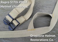 Image 3 of WWII 517th PRCT Chinstraps. NOS Buckles & HBT Webbing. 