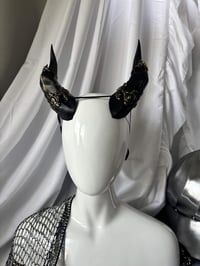 Image 3 of Filagree Dragon Horns | Gold | 