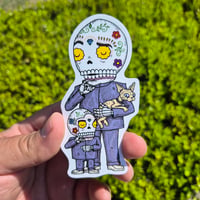 Image 2 of Dr Evil Calavera Vinyl Sticker