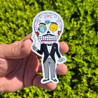 Image 1 of El Catrín Calavera Vinyl Sticker