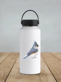 Image 2 of Tufted Titmouse Bird Vinyl Sticker